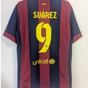 Barcelona 2014-15 Suarez Jersey Large Soccer Football Shirt